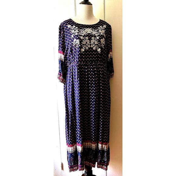 Piper & Scoot maxi dress size 2XL boho embroidered cottage - Picture 7 of 13